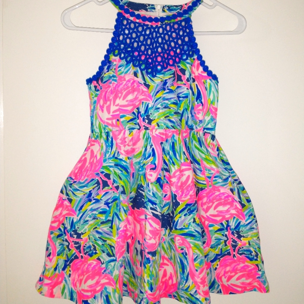 Lilly Pulitzer Kinsey Style, Flamingo Print Girls Dress